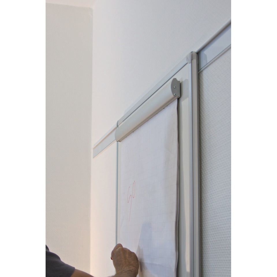 Flipchart Blockhalter PRO, magnetisch, 700x55mm, silber FRANKEN FDKMAG