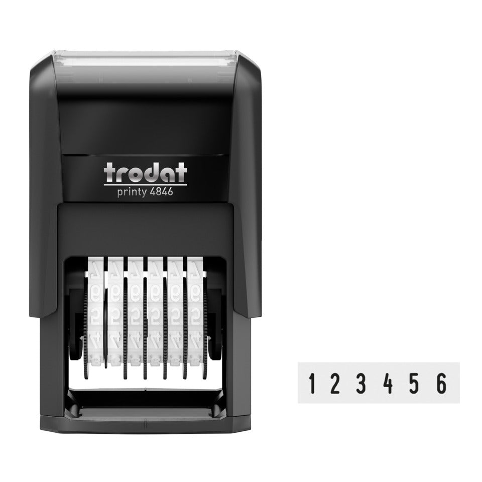Nummernbänderstempel Printy, 6-stellig, 4mm, schwarz TRODAT 4846 TRODAT 4846/6-stellig/4mm