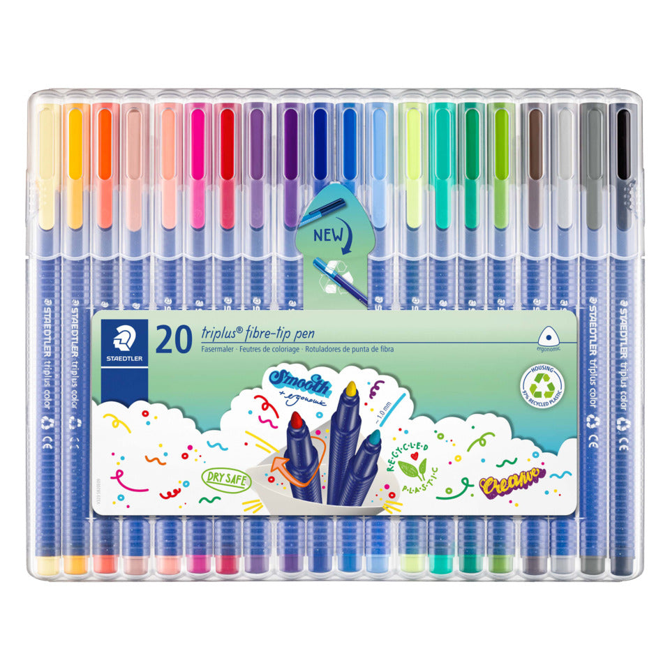 Fasermaler triplus® color, 1mm, 20 Stück, sortiert STAEDTLER 323 SB20