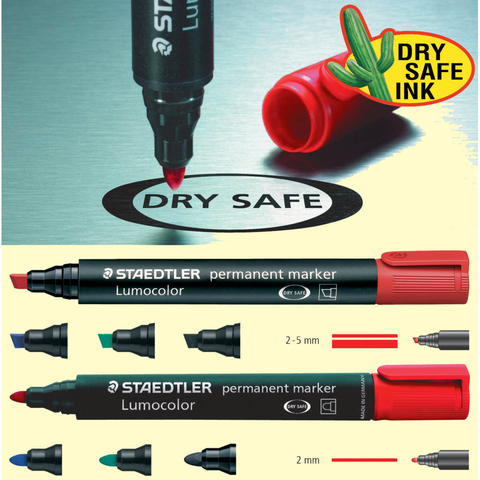 Permanentmarker Lumocolor®, Keilspitze, nachfüllbar, 2-5 mm, blau STAEDTLER 350-3 STAEDTLER 350-3 Keilsp. 2-5mm