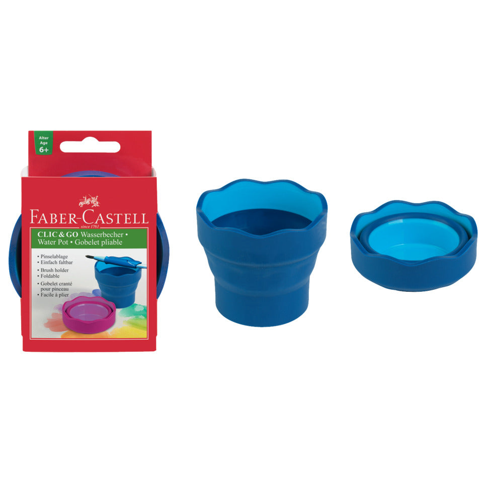 Wasserbecher Clic&Go, blau FABER CASTELL 181510
