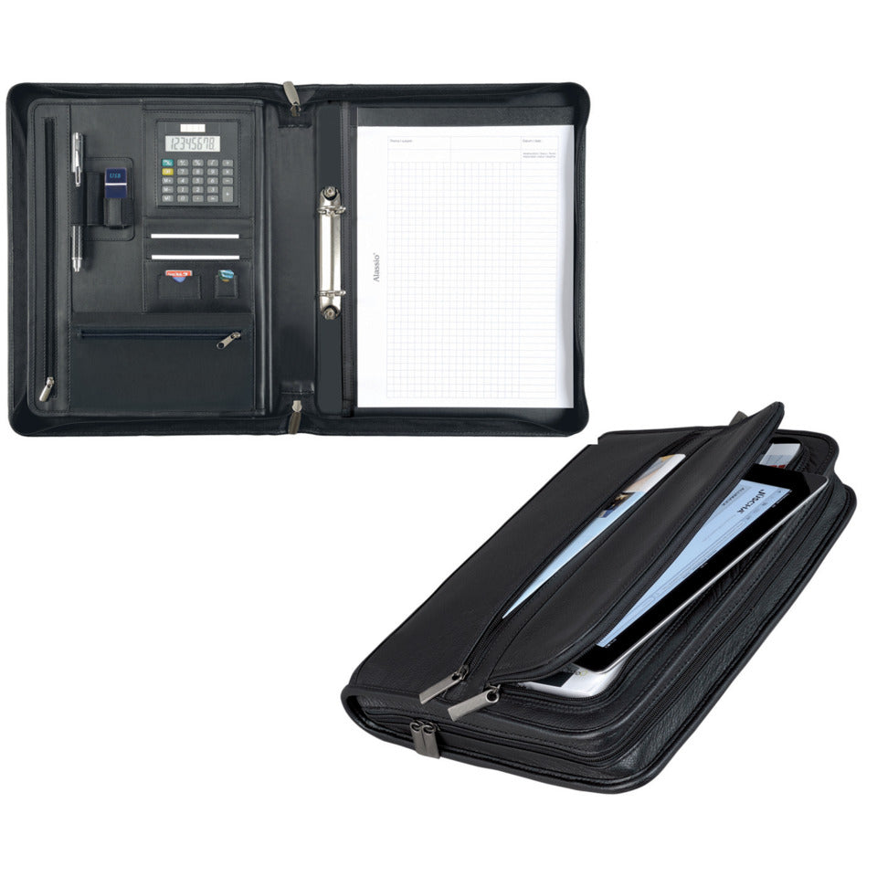Ringbuchmappe A4 CARPO Nappaleder schwarz ALASSIO 30062 30062  Carpo
