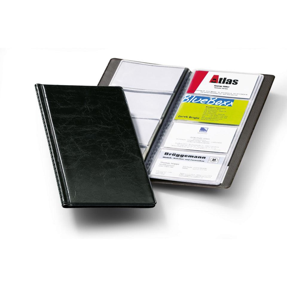 Visitenkartenalbum VISIFIX® für 96 Karten, 25x12cm, schwarz DURABLE 238001 DURABLE 2380 01 Hochformat f. 96 Karten