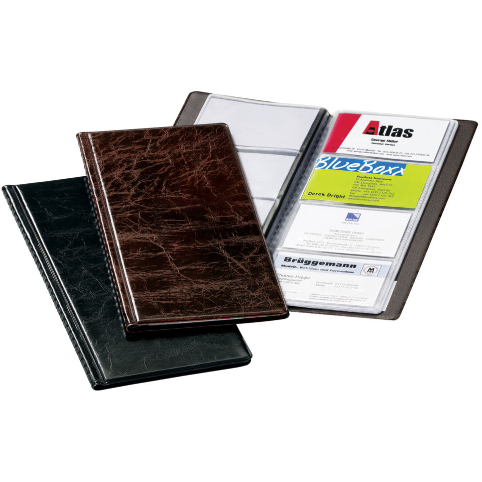 Visitenkartenalbum VISIFIX® für 96 Karten, 25x12cm, schwarz DURABLE 238001 DURABLE 2380 01 Hochformat f. 96 Karten