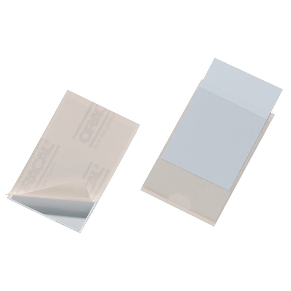 Selbstklebetasche POCKETFIX®, 90 x 57mm, seitlich offen, transparent   10 Stück DURABLE 8079 19 DURABLE 8079 19  57x90mm