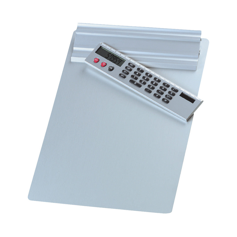 Klemmbrett +Solarrechner, A4, silber WEDO 57 954 WEDO 57 954 +Rechner