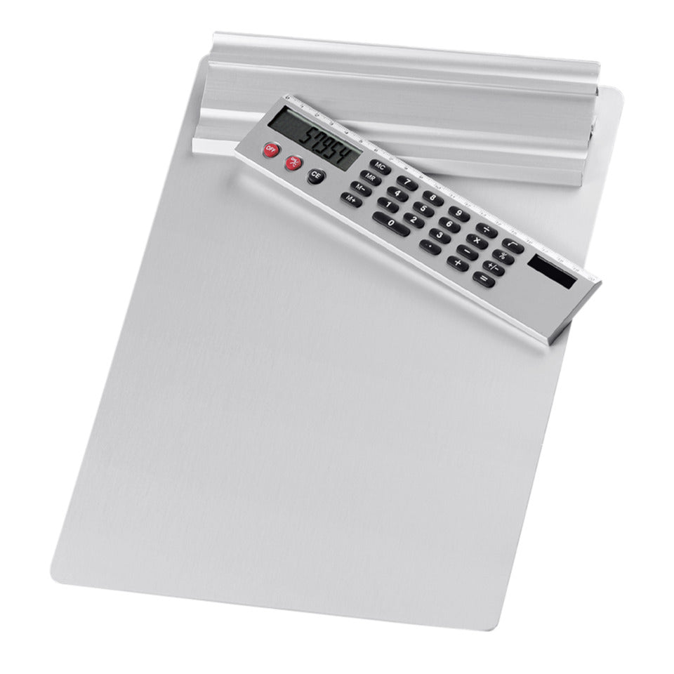 Klemmbrett +Solarrechner, A4, silber WEDO 57 954 WEDO 57 954 +Rechner