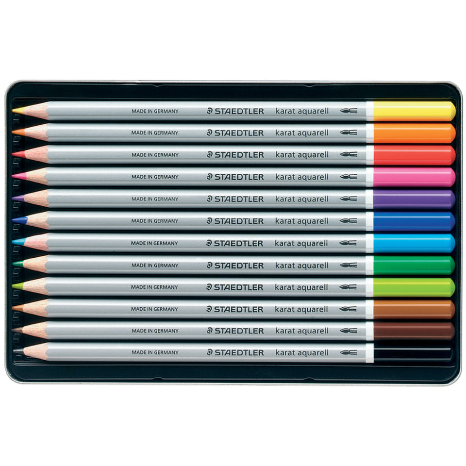 Aquarellfarbstift karat®, 3mm, 12 Stück, sortiert STAEDTLER 125 M12