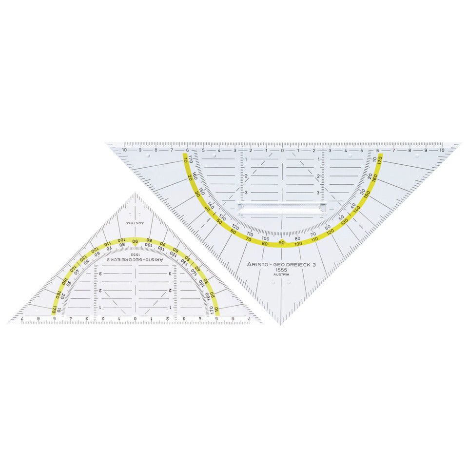 Geometrie-, Zeichendreieck Geodreieck®, Plexiglas®, 16 cm, glasklar ARISTO AR1552 ARISTO 70-AR1552
