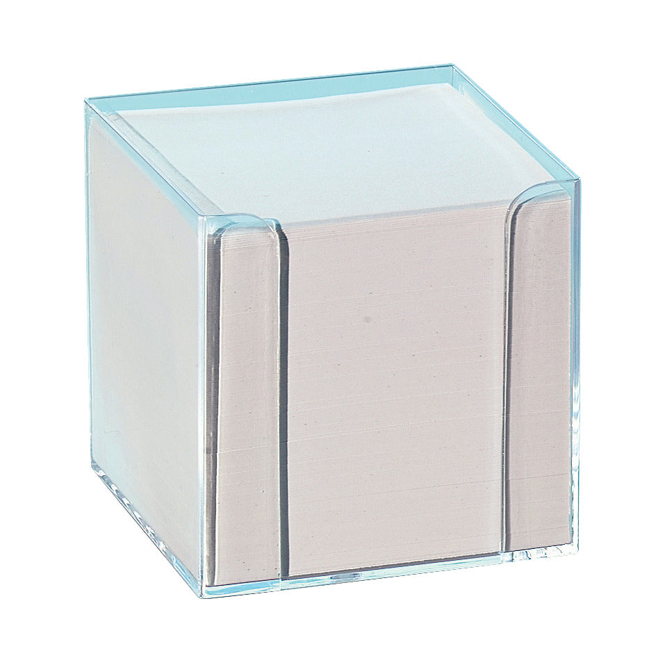 Zettelbox, 9 x 9 x 9cm, glasklar FOLIA 9900 FOLIA 9900 weiss