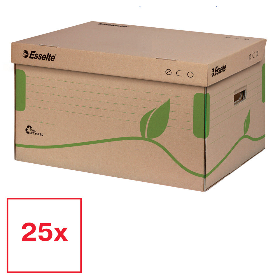 Archiv Container ECO, mit Deckel, Karton, naturbraun ESSELTE 623918