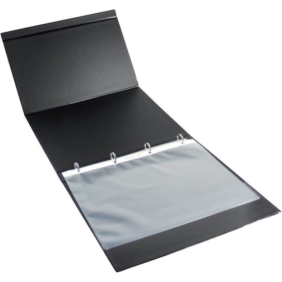 Präsentationsmappe, A4, 4-Ringe, 20 mm, schwarz VELOFLEX 4101 080