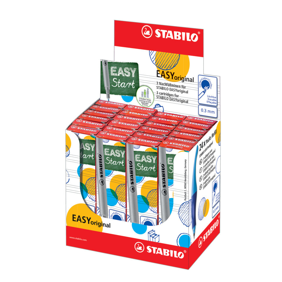 Tintenpatrone EASYoriginal fine, 0,3 mm, blau, 3 Stück STABILO 6870041 STABILO 6870/041 löschbar 3St