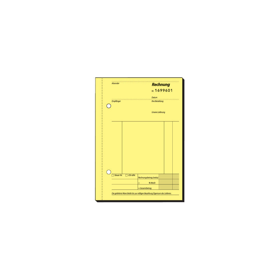 Rechnung, A6, 2x40 Blatt SIGEL SD133 SIGEL SD133 fortlfd. num.