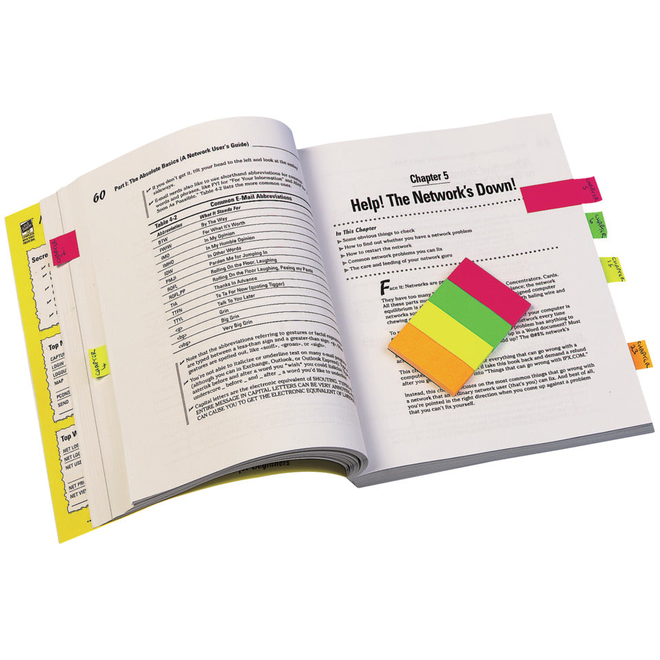 Haftmarker, 4x50 Blatt, 20x50mm, sortiert Q-CONNECT KF01226
