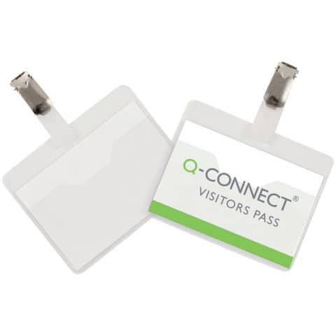 Namensschilder - mit Clip, oben offen, 90 x 60 mm