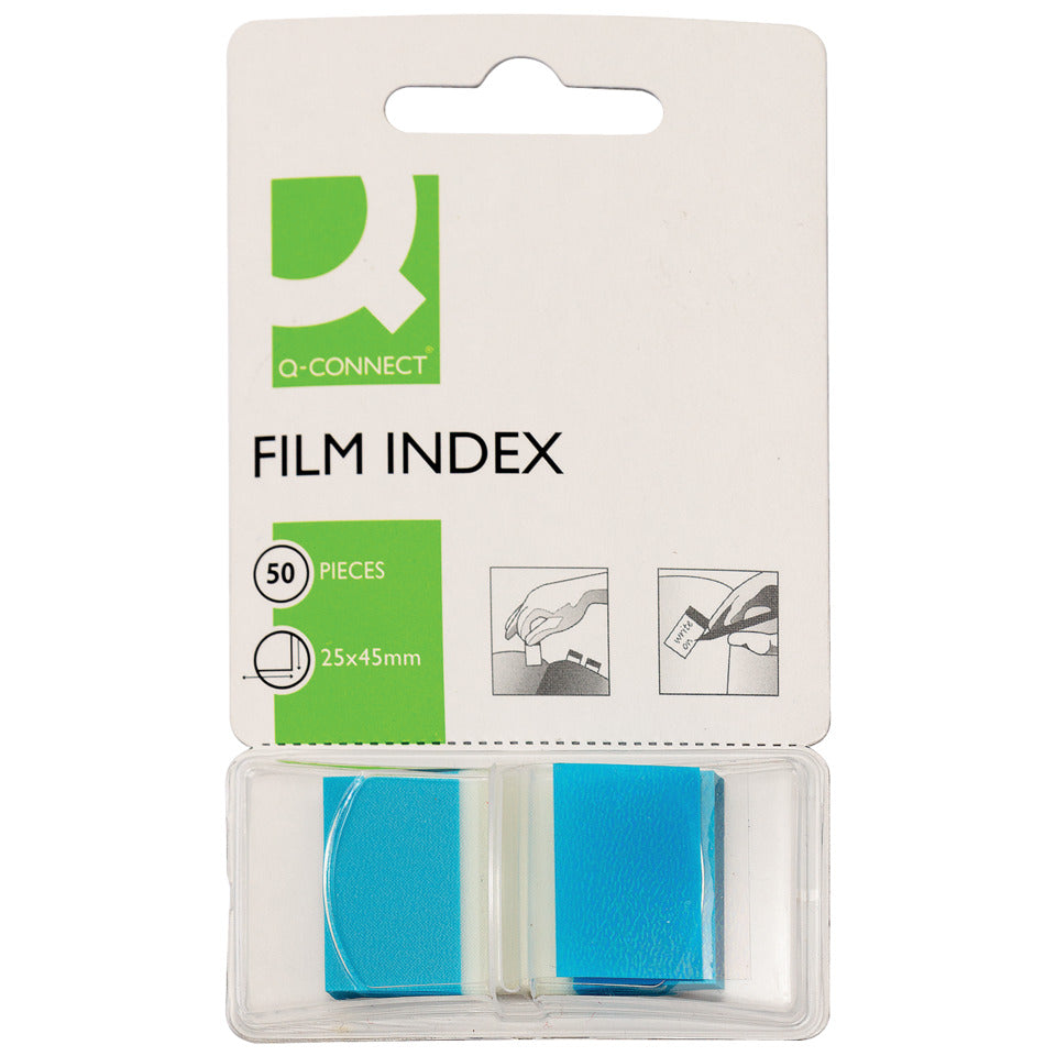 Index, 25x45mm, 50Blatt, blau Q-CONNECT KF03632 Q-CONNECT KF03632 772881
