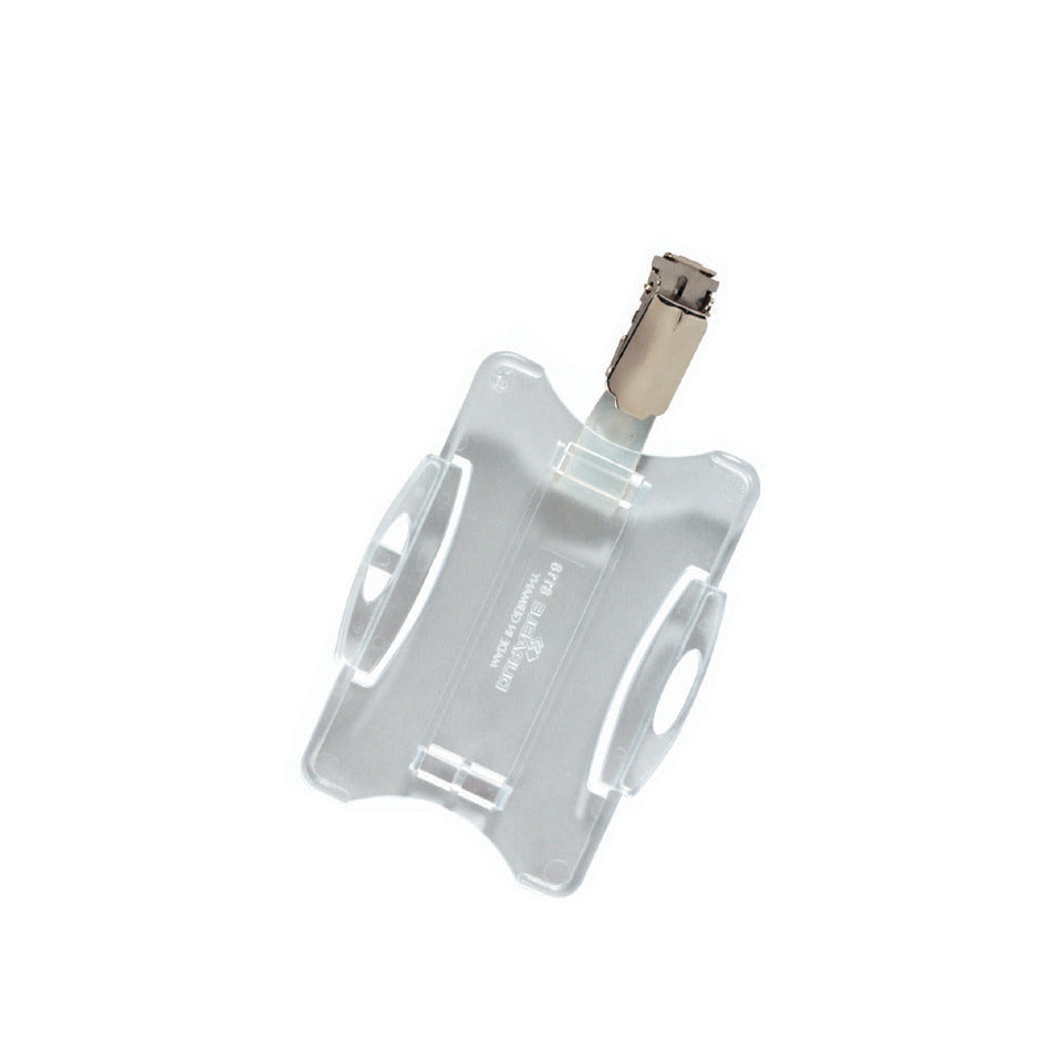 Ausweiskartenhalter mit Metallclip, Kunststoff, 85x54mm, 25 Stück, transparent DURABLE 8118 19 DURABLE 8118 19  25St.