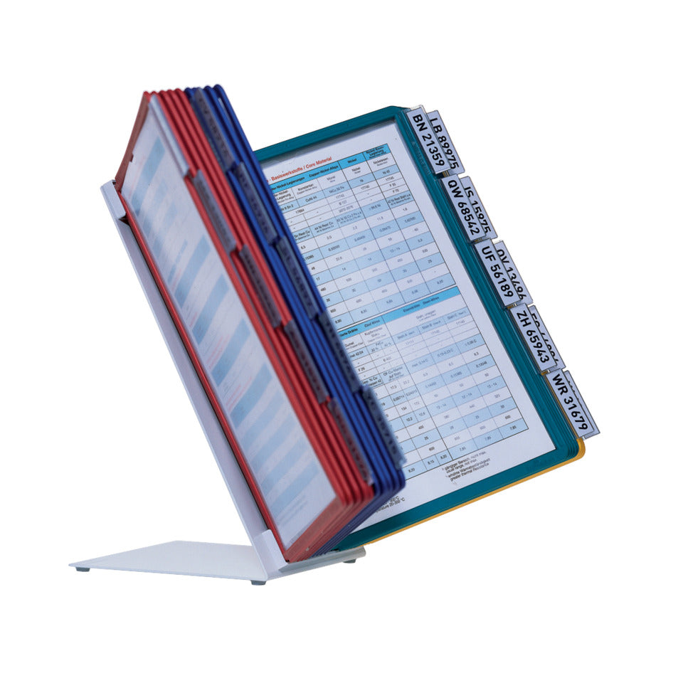 Sichttafelständer Display System table 20 Sichttafeln, sortiert, 270x160x395 mm DURABLE 5699 00 DURABLE 5699 00 mit Tafeln