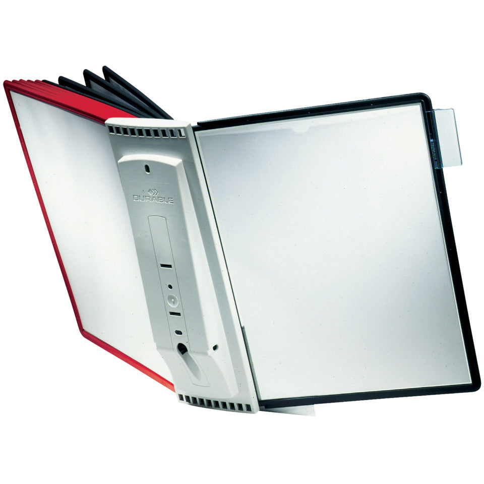 Sichttafelsystem SHERPA® WALL 10, mit 10 Sichttafeln, A4, schwarz/rot DURABLE 5631 00 DURABLE 5631 00 10tlg. m. Tafeln