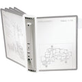 Sichttafelwandhalter SHERPA® WALL MODULE 5, grau, für 5 Tafeln A4, 57 x 338 mm DURABLE 5622 10 MODULE 5 DURACLIP 5622 10