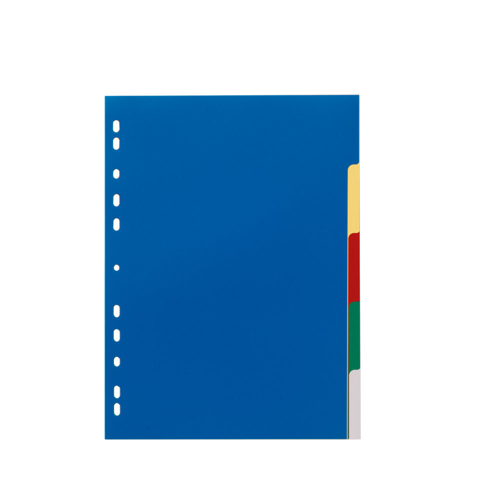 Plastikregister, PP, blanko, farbige Taben, DIN A4, 210/220 x 297 mm, 5 Blatt DURABLE 6730 27 DURABLE 6730 27 farbige Taben