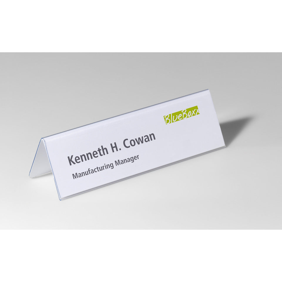 Tischnamensschild, 122x210mm, 25 Stück, transparent DURABLE 8052 19 DURABLE 8052 19 122x210mm