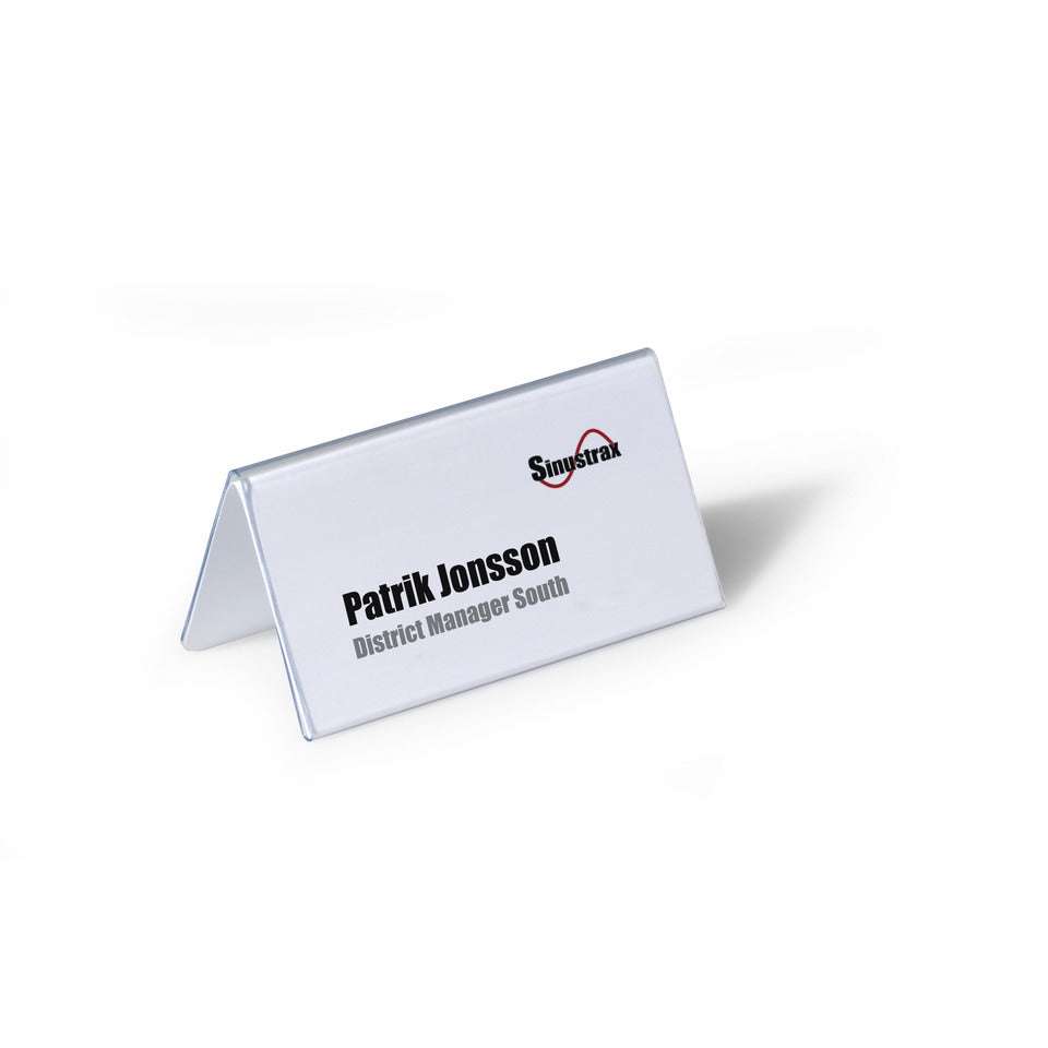 Tischschild, 63x150mm, 10 Stück, transparent DURABLE 8054 19 DURABLE 8054 19 61x150mm