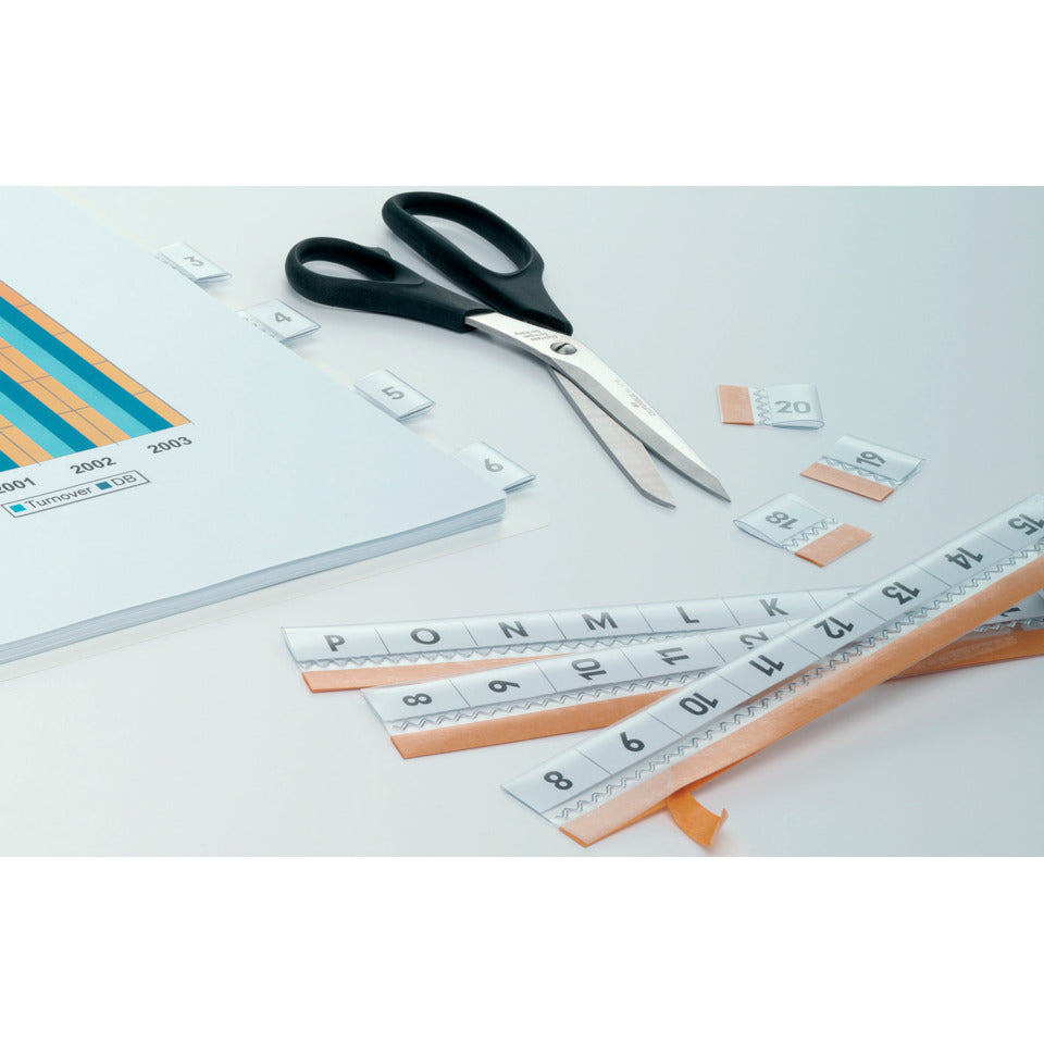 Selbstklebe-Vollsichtreiter TABFIX, 200 x 10 mm, 2-zeilig, transparent, 5 Stück DURABLE 840219 DURABLE 8402 19  5 Stück