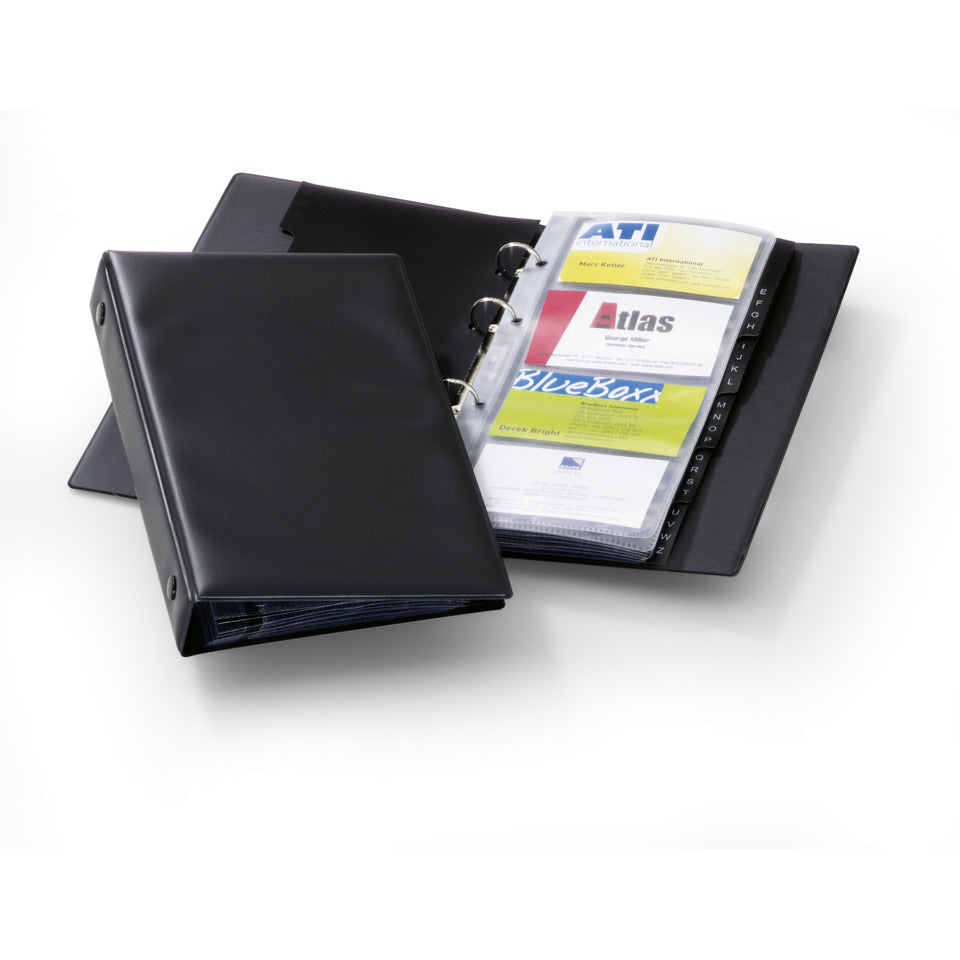 Visitenkartenbuch Visifix® Economy für 96 Karten, 90x57mm, schwarz DURABLE 2441 01