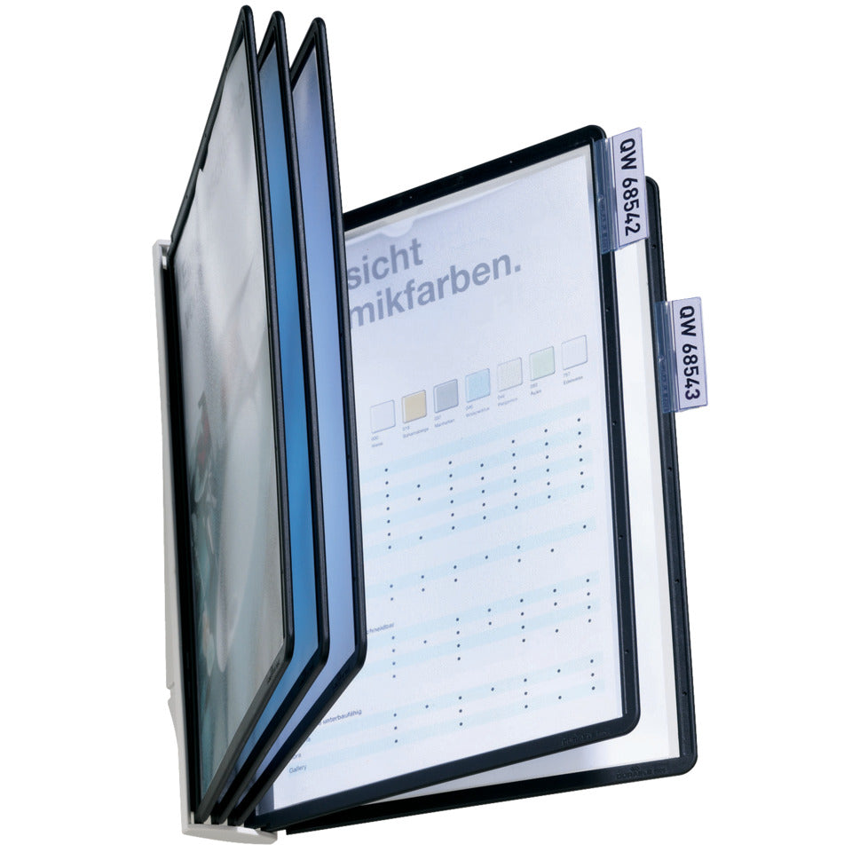 Sichttafel System wall 5 SHERPA, PP, für A4, schwarz, 5 Tafeln + 1 Tafelträger DURABLE 5810 01 DURABLE 5810-01 Sherpa Wall
