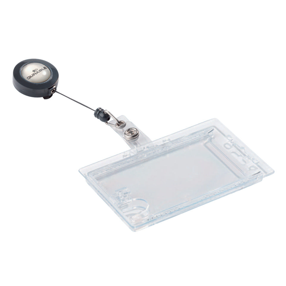 Ausweishalter Doppelbox mit Jojo, 54x87mm, 10 Stück DURABLE 8224 19 DURABLE 8224 19 54x87mm