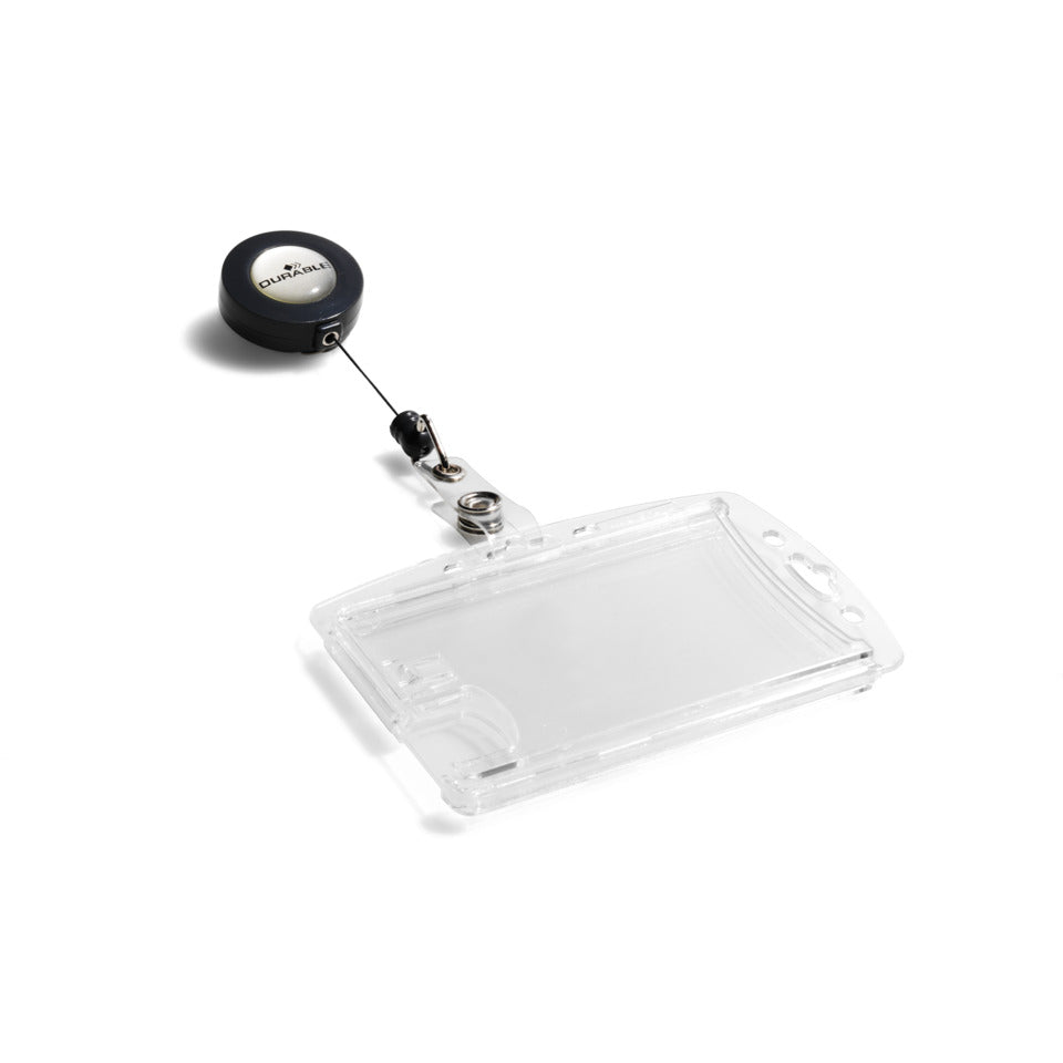 Ausweishalter Doppelbox mit Jojo, 54x87mm, 10 Stück DURABLE 8224 19 DURABLE 8224 19 54x87mm