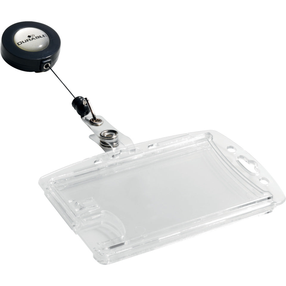 Ausweishalter Doppelbox mit Jojo, 54x87mm, 10 Stück DURABLE 8224 19 DURABLE 8224 19 54x87mm