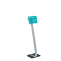 Präsentationsständer CRYSTAL SIGN STAND A4, DIN A4, metallic silber