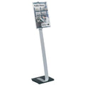 Präsentationsständer CRYSTAL SIGN STAND A3, DIN A3, metallic silber