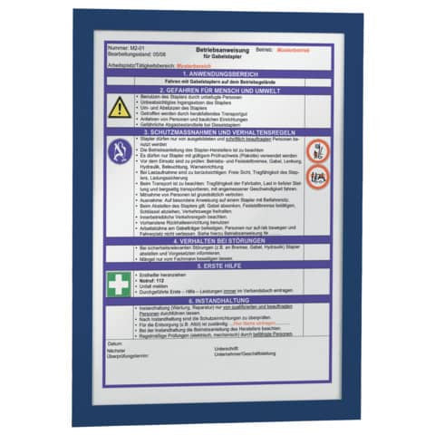 Info-Rahmen DURAFRAME® - A4, 322 x 236 mm, dunkelblau, 2er Pack