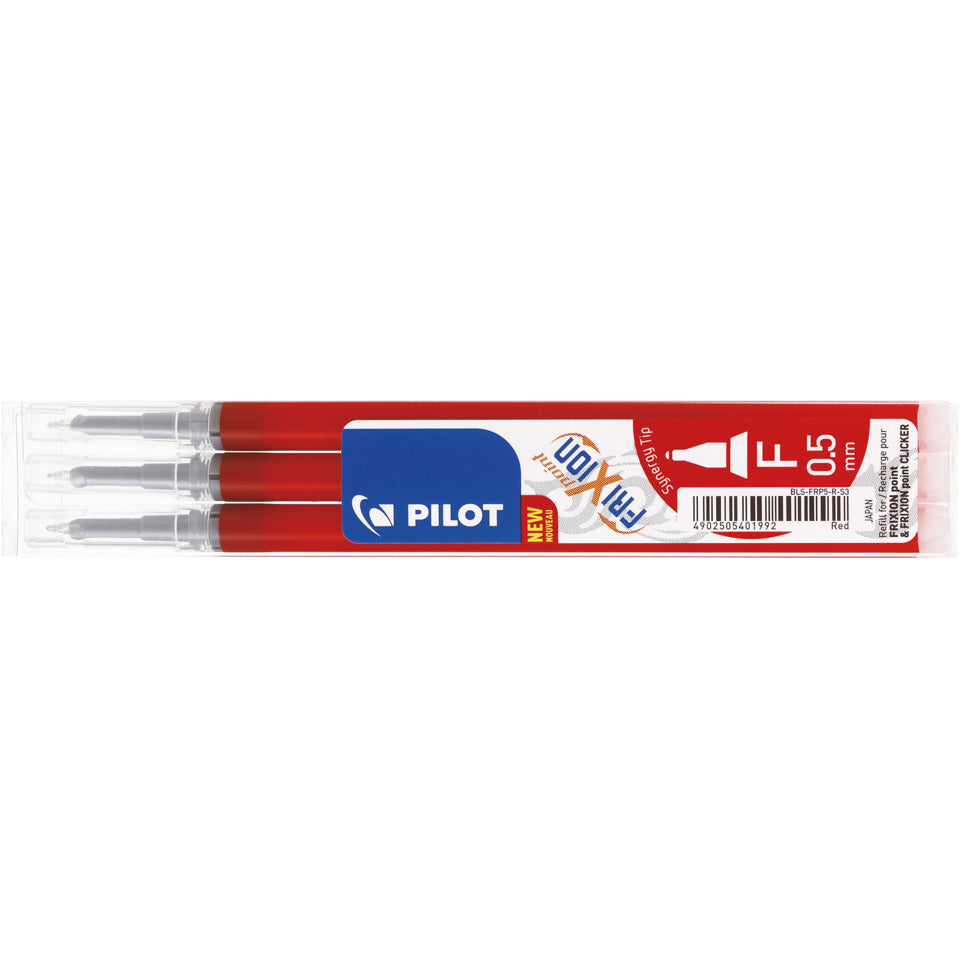 Tintenrollermine FriXion Point/Clicker, 0,3mm, 3 Stück, rot PILOT BLS-FRP5-R-S3 PILOT 2265 002F BLS-FRP5-R