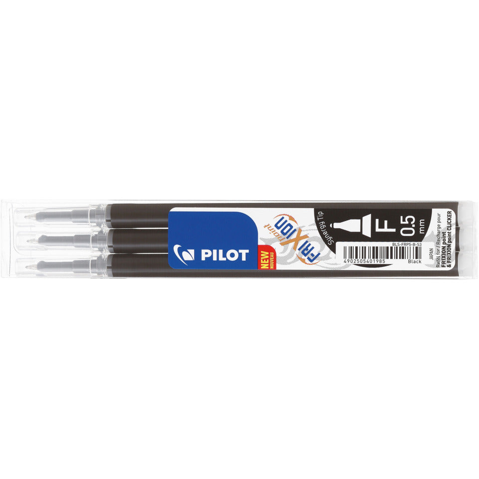Tintenrollermine FriXion Point/Clicker, 0,3mm, 3 Stück, schwarz PILOT BLS-FRP5-B-S3 PILOT 2265 001F BLS-FRP5-B