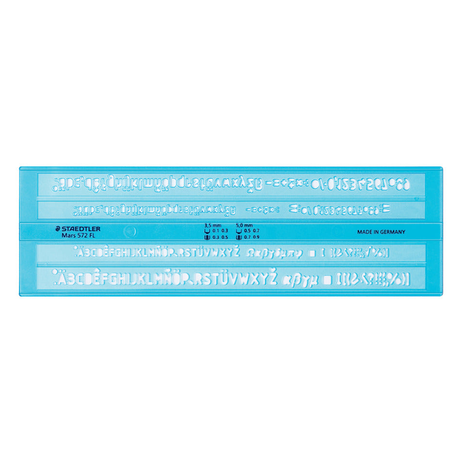 Schriftschablone Mars®, 3,5+5mm gerade STAEDTLER 572 FL STAEDTLER 572 FL Linoscript