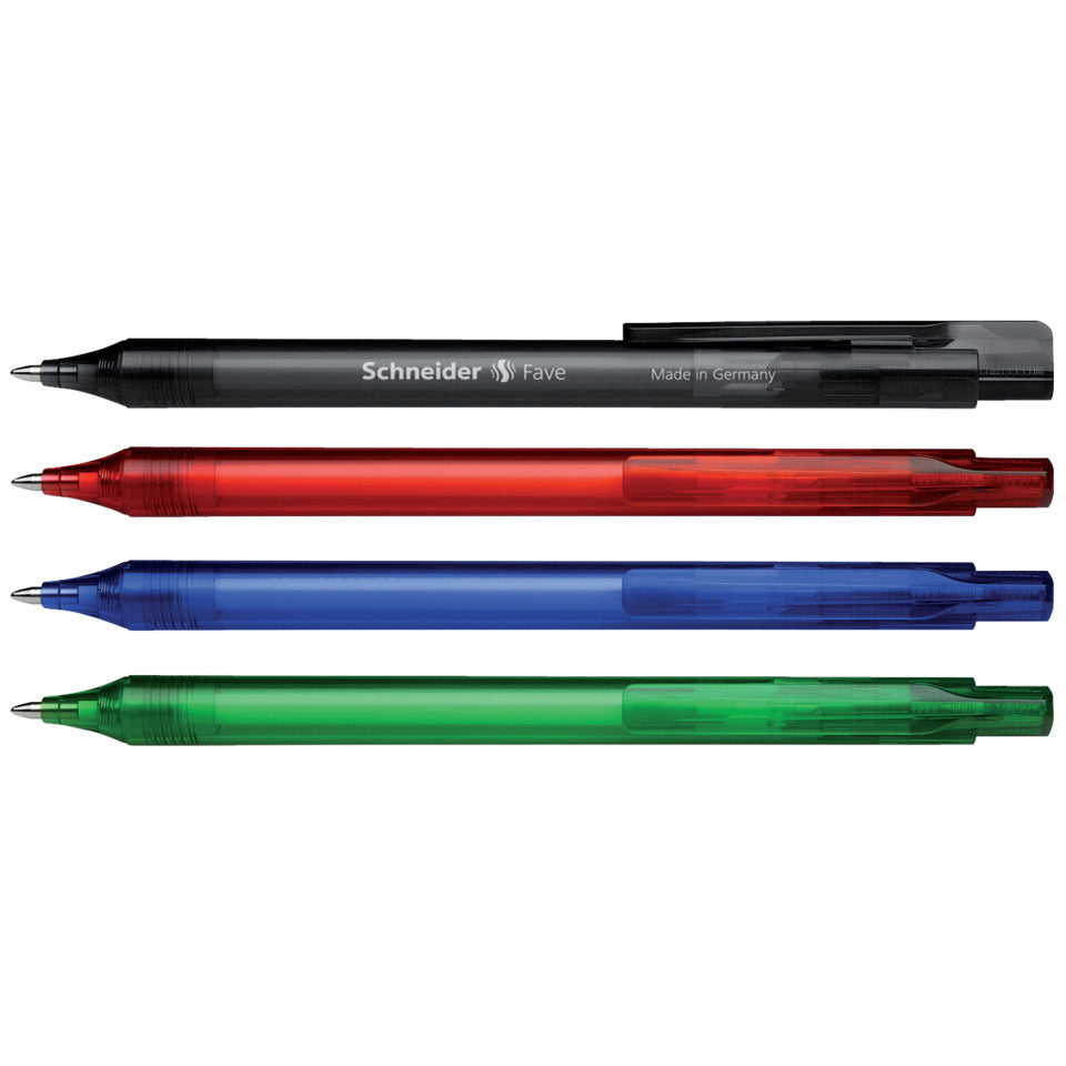 Kugelschreiber Fave, Druckmechanik, M, blau, Schaftfarbe: sortiert SCHNEIDER 130400 SCHNEIDER 130400 Druckmech.
