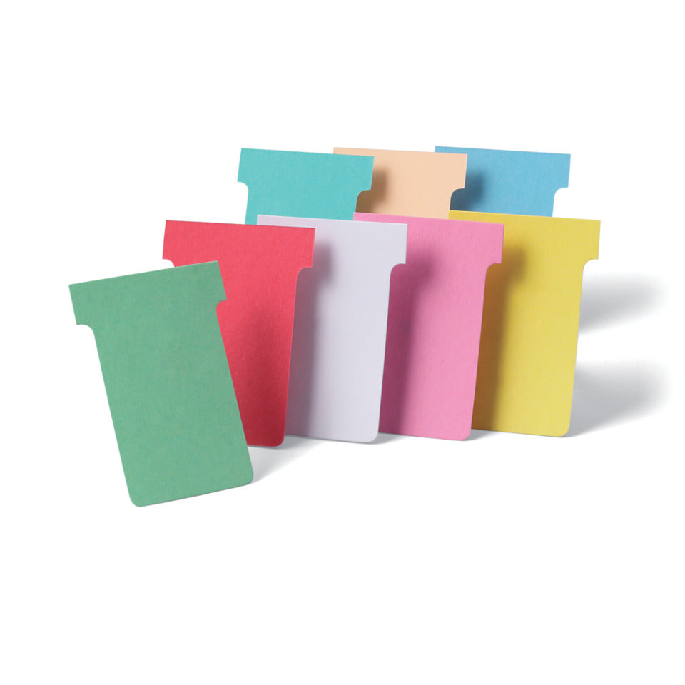 T-Karte, Größe 2, Altpapier, 48 x 84 mm, 100 Stück, rot FRANKEN TK201 FRANKEN TK201 84x48 mm