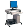 PC Arbeitsstation Standardausziehbarer Tastaturboden, grau