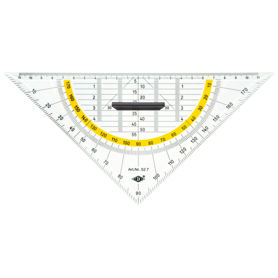 Geometriedreieck abnehmbarer Griff, 25cm WEDO 52 7 WEDO 52 7 abn.Griff m.Facette