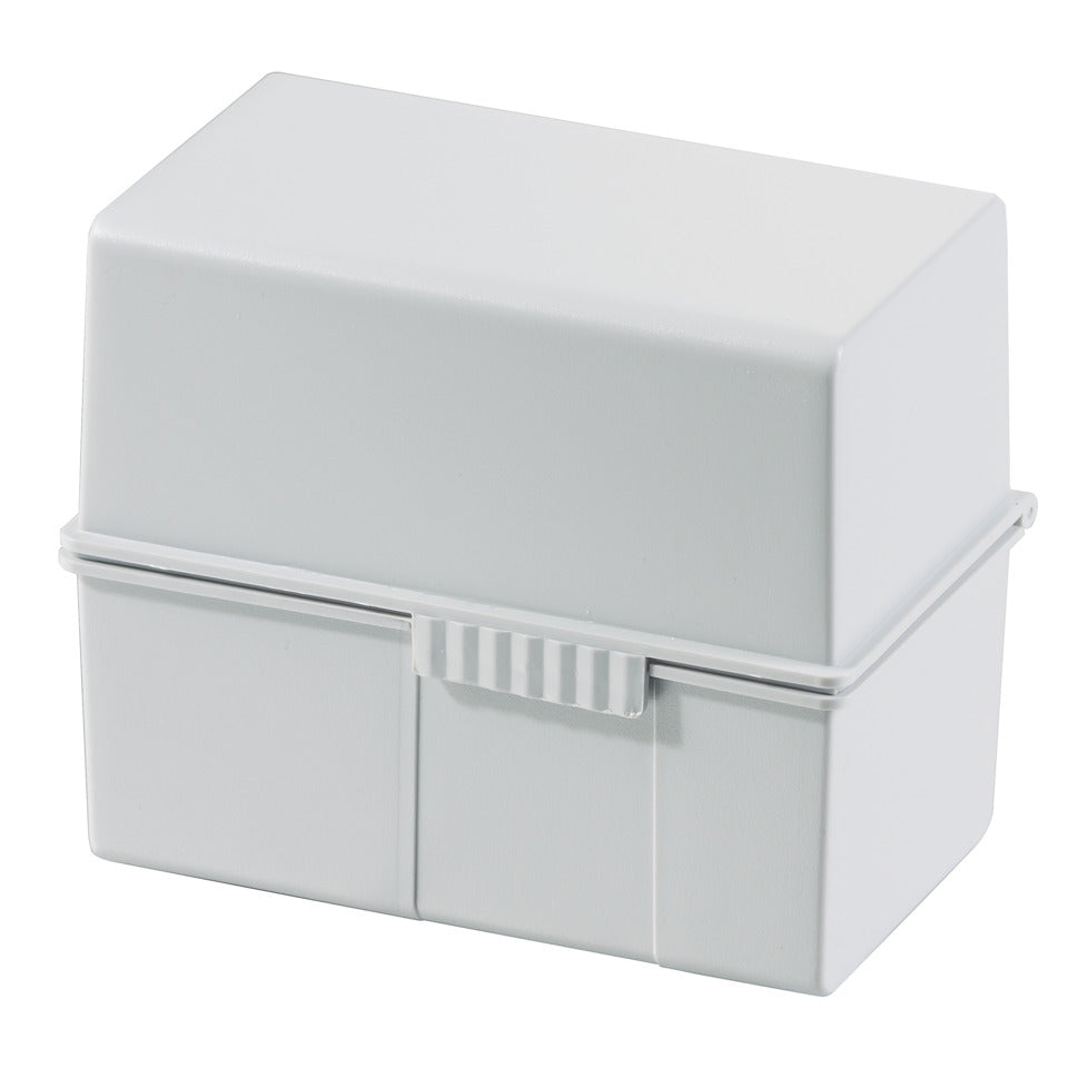Karteibox DIN A6 quer, max 400 Karten m. Stahlscharnier, lichtgrau HAN 976-11D HAN 976-11 300 16,5x9,5x14,3
