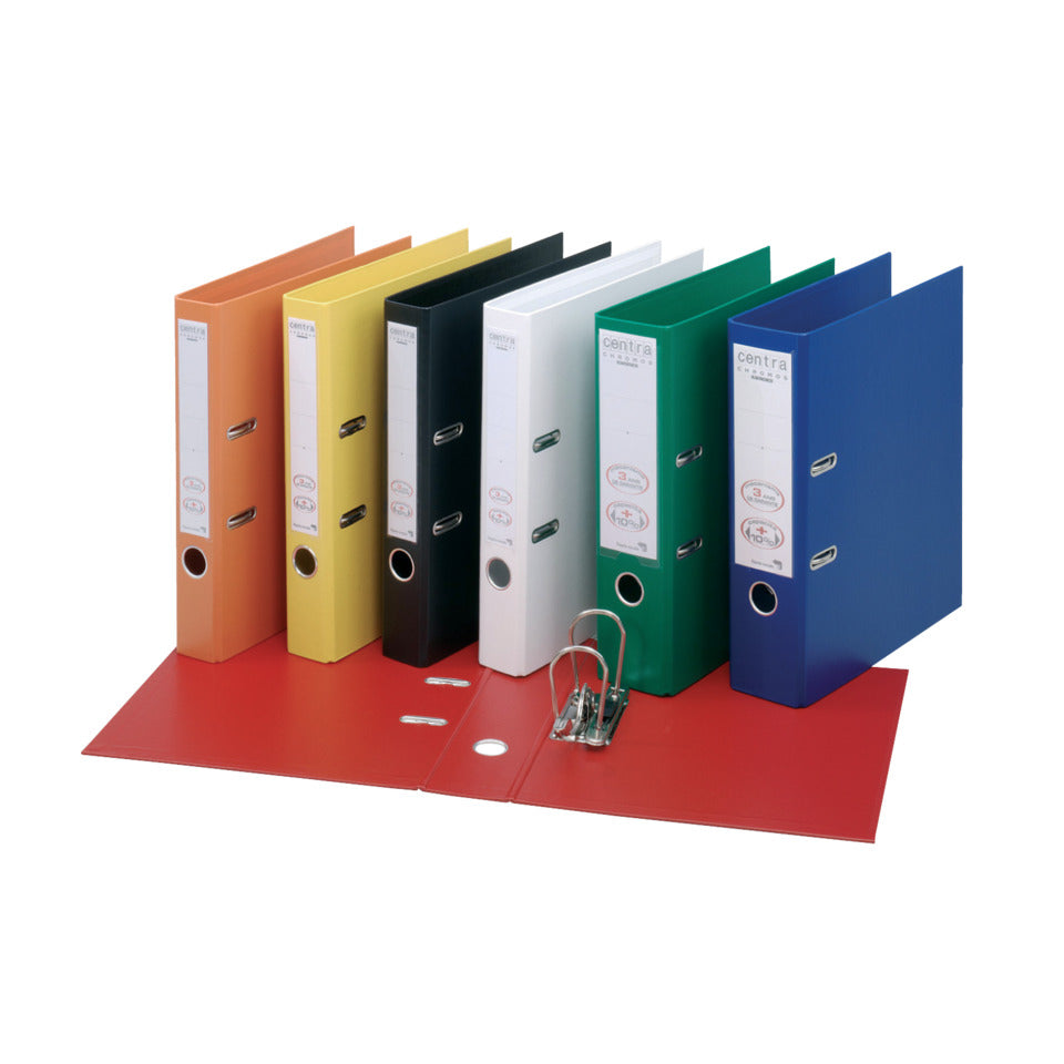 Ordner Plastik Chromos, mit Schlitzen, A4, 80 mm, sortiert CENTRA 230143