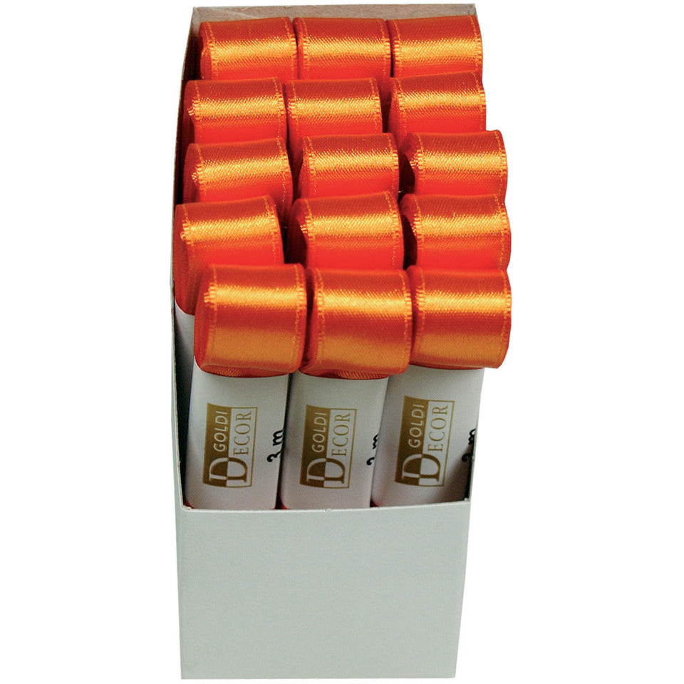 Doppelsatinband, 15mmx3m, orange GOLDINA 1172015401503