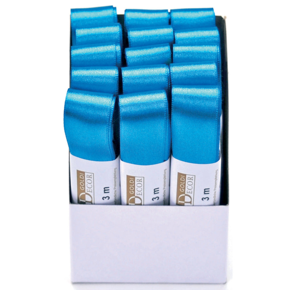 Doppelsatinband, 25mmx3m, aqua GOLDINA 1172025371503