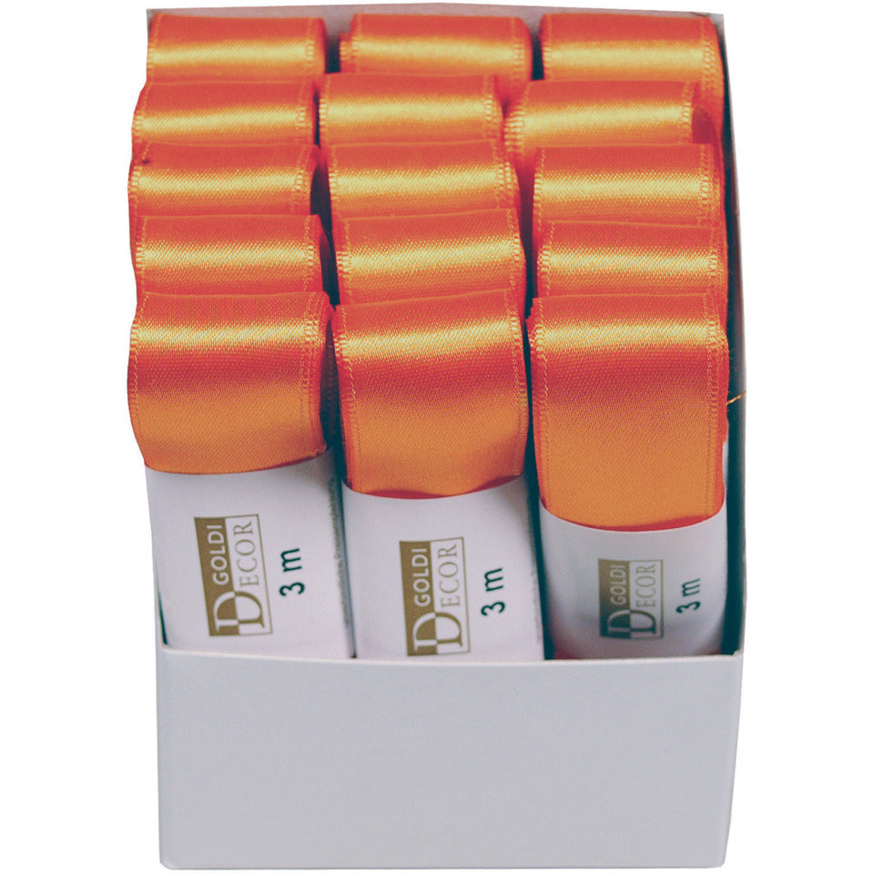 Doppelsatinband, 25mmx3m, orange GOLDINA 1172025401503
