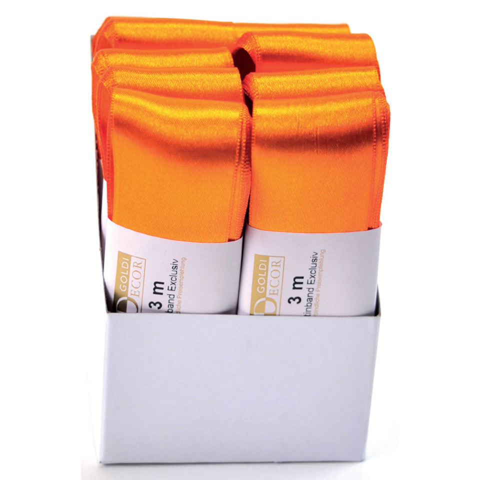 Doppelsatinband, 40mmx3m, orange GOLDINA 1172040401003